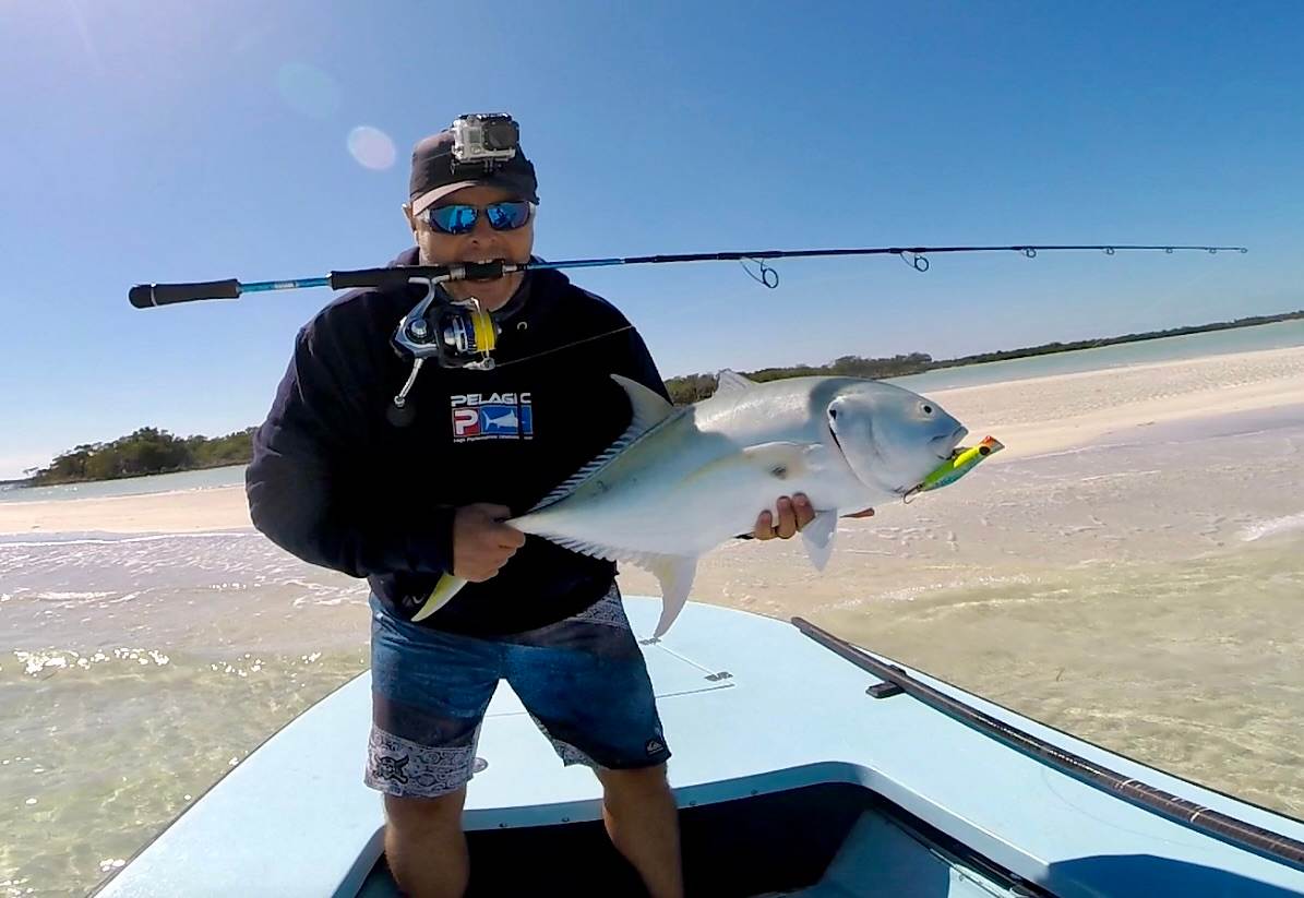 Shallow water flats fishing with light-tackle