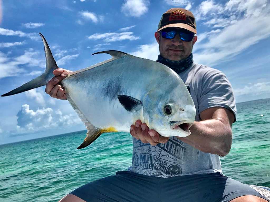 A big permit caught fishing the best time of year