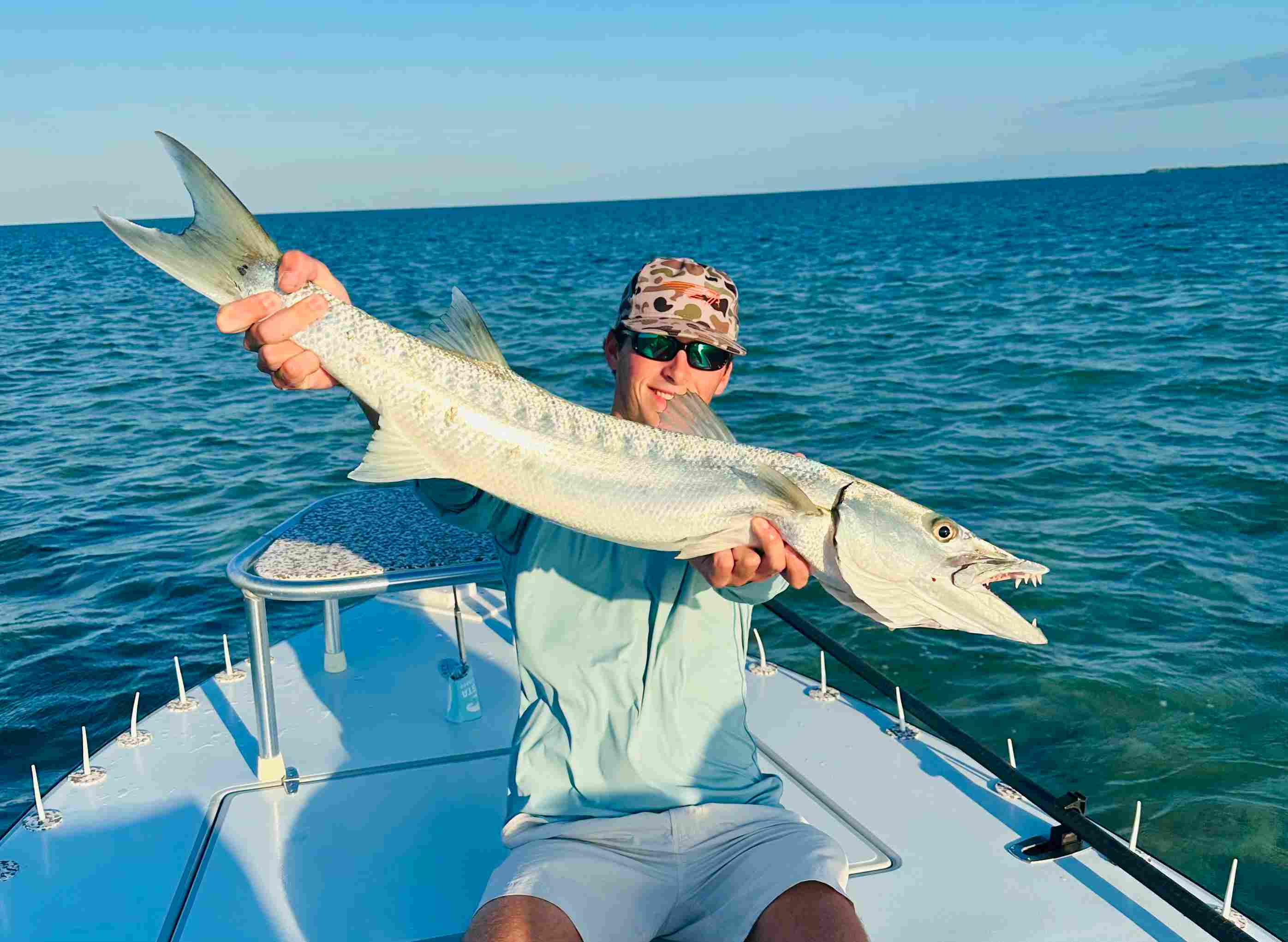 Fisherman during the best time of year for barracuda fishing